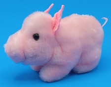 R. Dakin Pink Piglet Pig Plush 6" Felt Ears Yarn Tail 1981 Stuffed Animal Toy