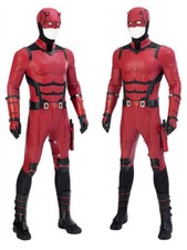 NEW Daredevil Marvel Cosplay Costume Outfits Jumpsuit Mask Shoes Accessories Set