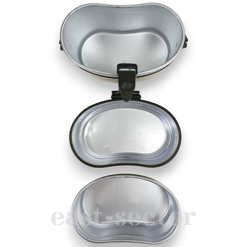 German Army 3-piece Mess Tin Set Camping TRANGIA Style Billy Can Cooking Eating - Picture 7 of 11