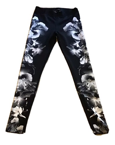 Express Black White Floral Print 