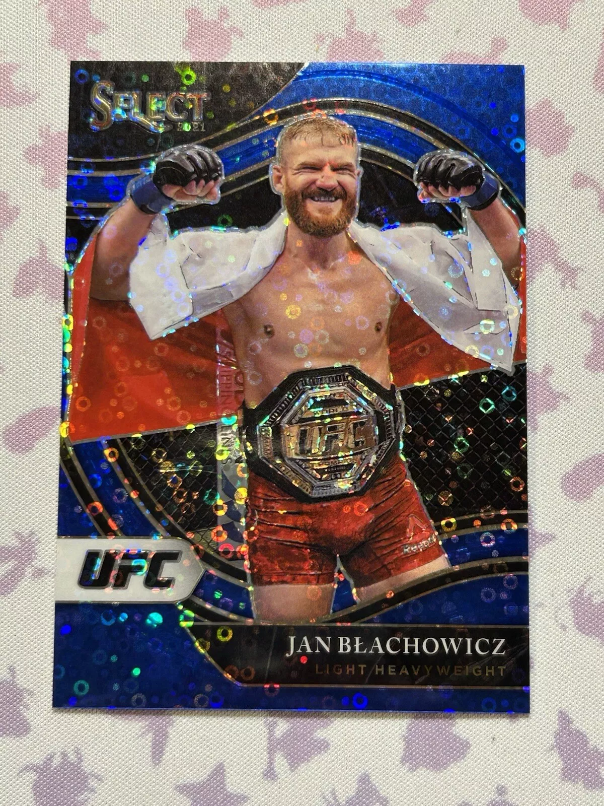 2021 Select UFC Jan Blachowicz Octagonside #225 Blue Disco Prism /99