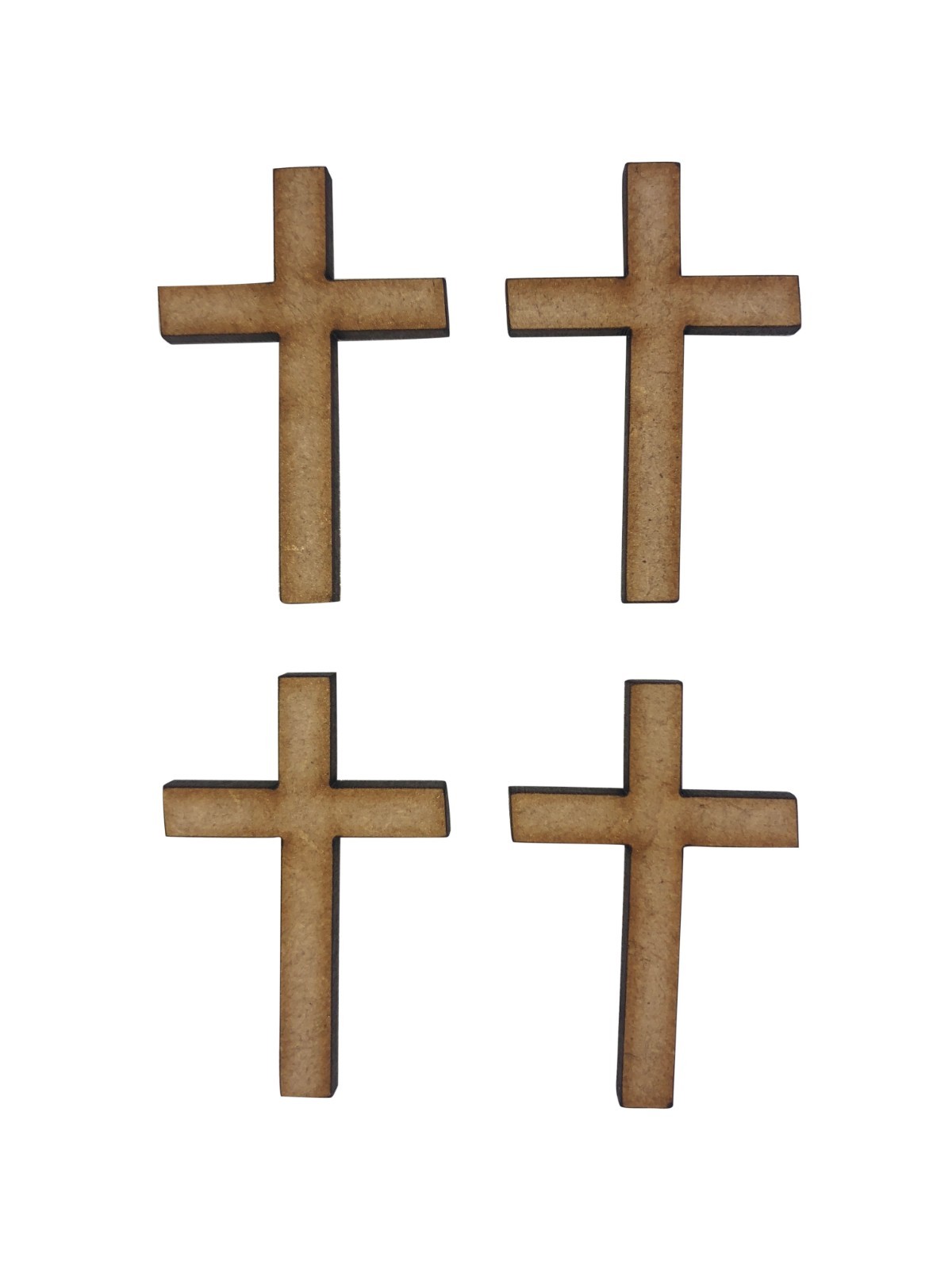 16x Cross 4cm Wood Craft Embelishments Laser Cut Shape MDF