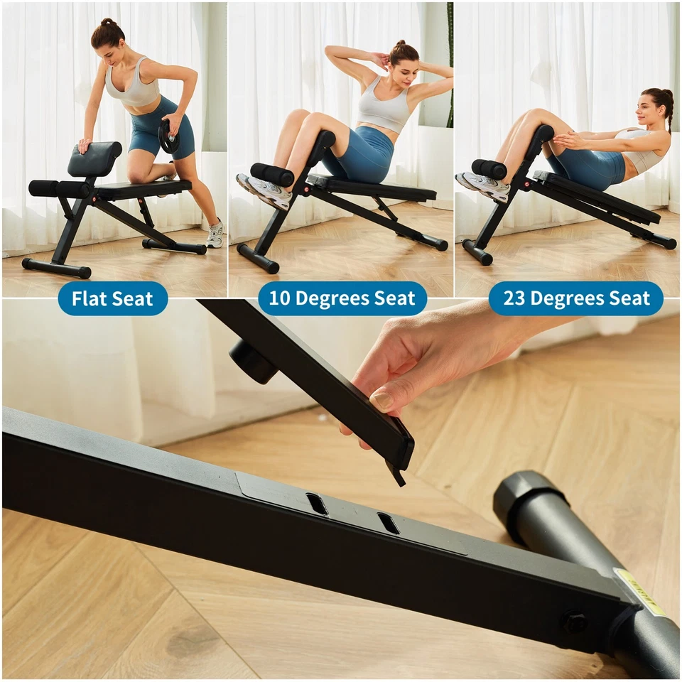 leikefitness Roman Chair Adjustable Weight Bench Foldable Workout Exercise Bench - image 3 of 4