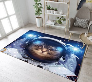 Floor Rug Mat Space Astronaut Funny Cat Bedroom Carpet Living Room Area Rugs New Ebay