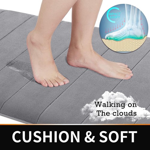 Memory Foam Bath Mat Set Bathroom Rugs for 3 Pieces Toilet Mats Soft Comforta... - Picture 3 of 7
