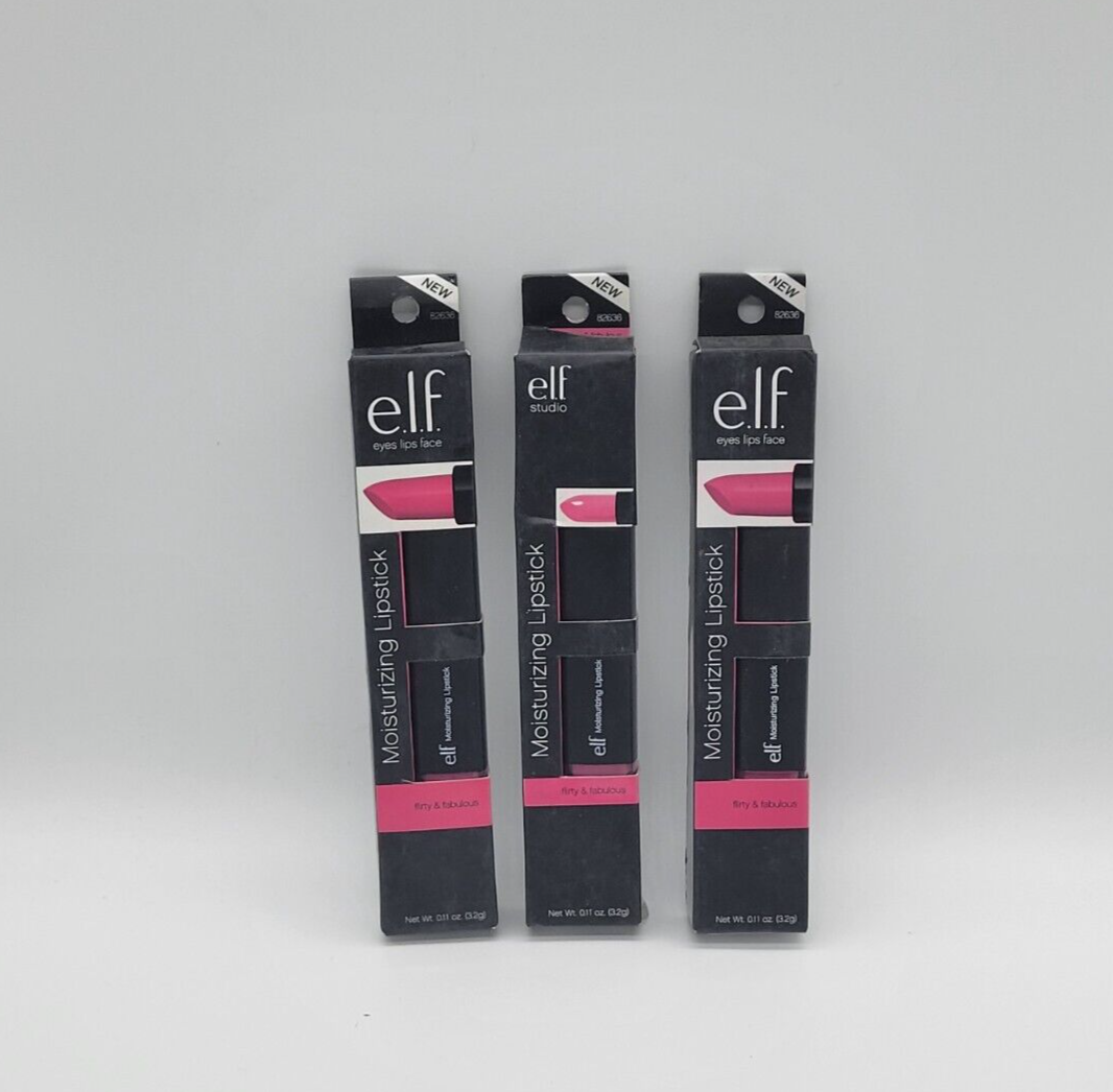 3 PACK E.L.F. MOISTURIZING LIPSTICK FLIRTY & FABULOUS 82636 eBay