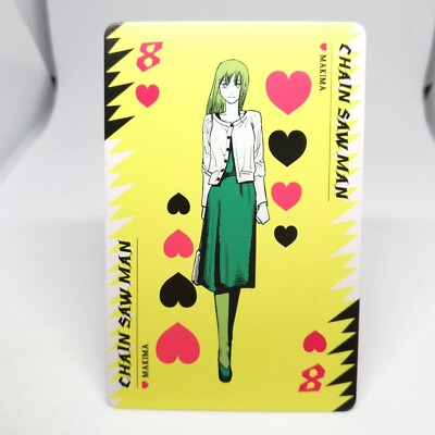 8 MAKIMA heart Chainsaw Man PLAYNG CARDS TATSUKI FUJIMOTO JUMP JAPAN MAGAZINE