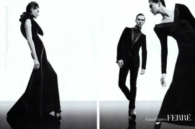2009 Ferre Stefano Moro Karolin Wolter Philipp Bierbaum 2-page MAGAZINE AD