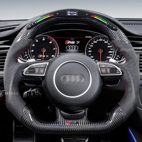 Carbon Fiber LED Alcantara Steering Wheel For 12+ Audi S3 S4 S5 RS3 RS4