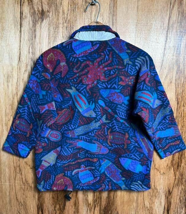 Patagonia Fleece Jacket Kids 8 Deep Sea Fish All-over