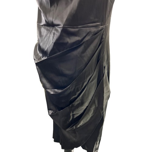Lyaner Women's Satin Ruched Rap Spaghetti Strap Midi Dress NWOT Size XL - Picture 3 of 9