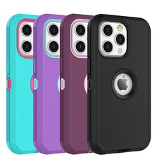For iPhone 14 13 12 11 Pro Max Phone Case Shockproof Cover Fit Otterbox Defender