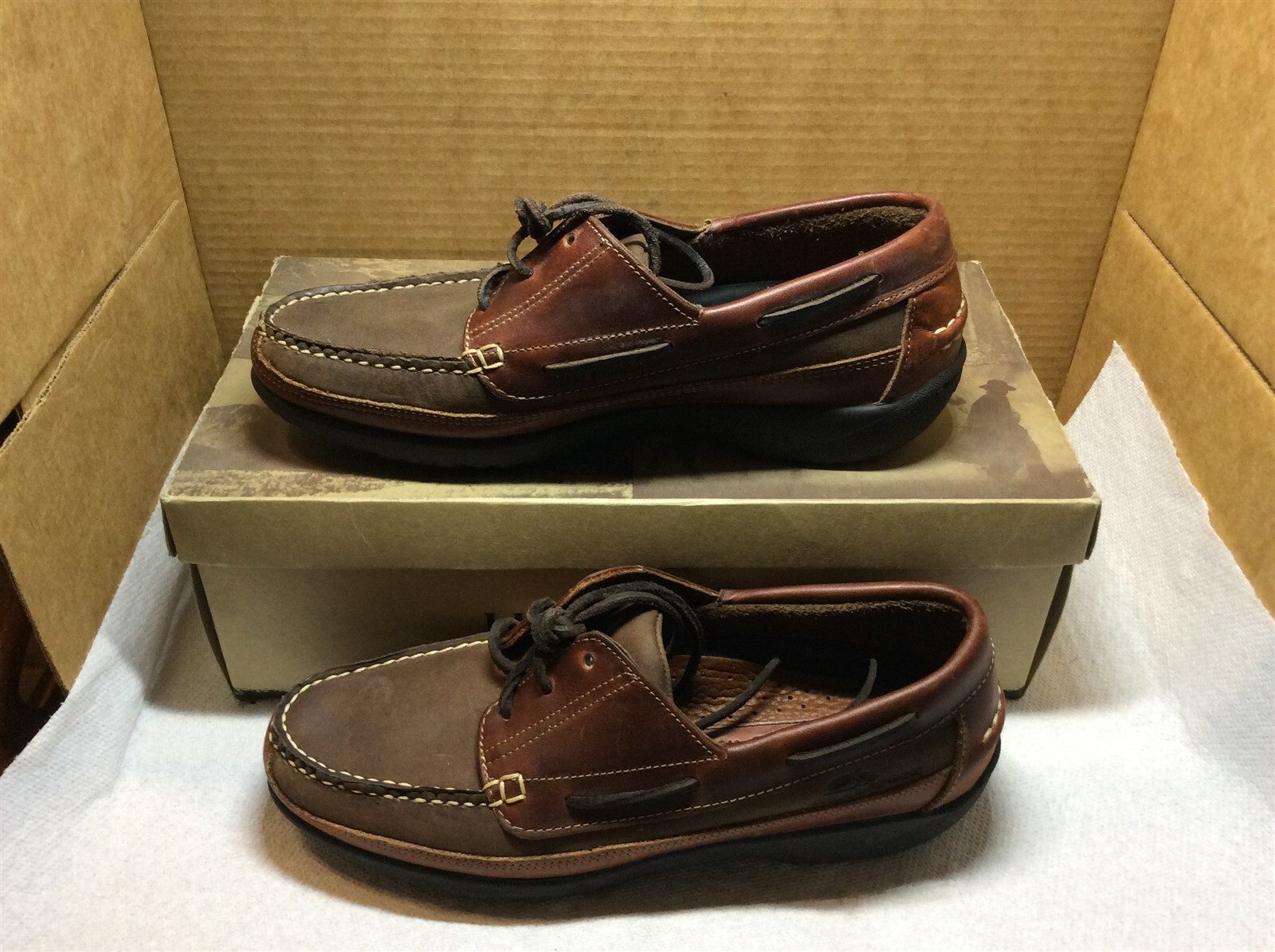 SAOLA Nuovo H.H. Brown Watkins Glen 7 M marrone loden pelle di vitello nabuk {282R}