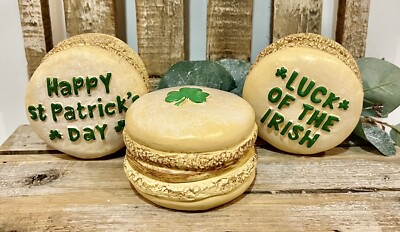 Martha Stewart St Patrick's Day Oversized Macarons Home Decor NEW!  Set Of 3