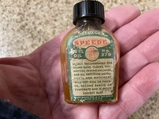 Vintage Pflueger Speede Reel Oil No.379 With Front Label Sticker / Nice