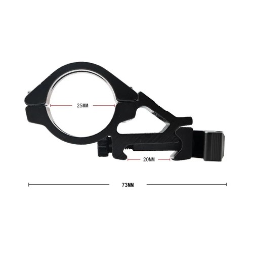Schnellspann-Halterung für Taschenlampe, Lasergerät Ø 25,4 mm Picatinny/Weaver - 第 4/4 張圖片