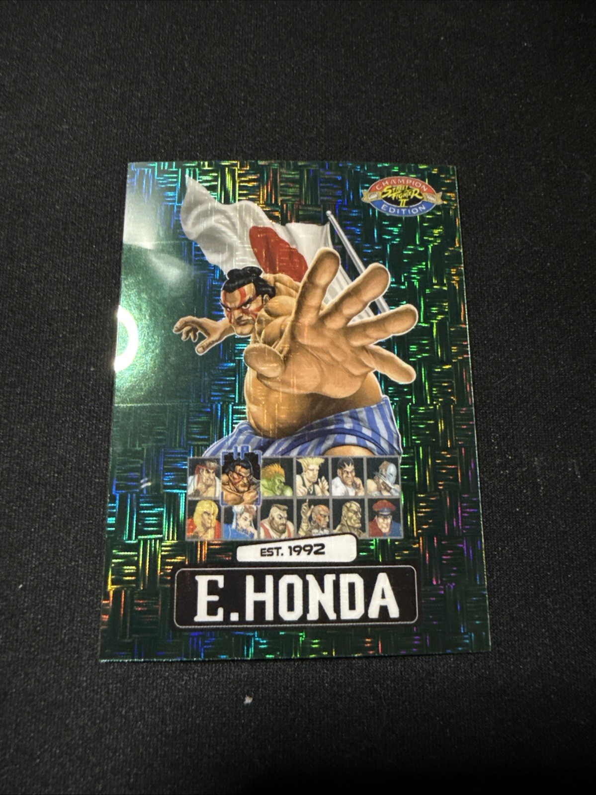 PSA Promo Street Fighter 2: Champion Edition E. Honda Matrix Green #'d/100