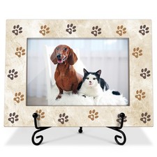 Pet Picture Frame Paw Print Frame Memorial Gifts for Cat Dog Mom Loss of Dog ...