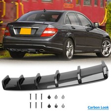 For Mercedes Benz C-Class W204 Carbon Rear Bumper Diffuser Spoiler Splitter Lip