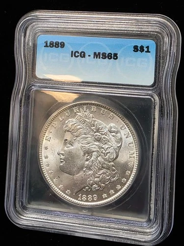 1889 Morgan Silver Dollar - ICG MS-65