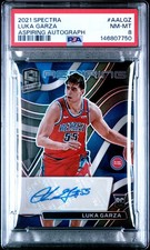 PSA 8 - LUKA GARZA # 99/99 Auto - 2021 Spectra Aspiring Autograph Rookie PISTONS
