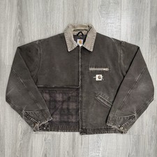 vintage 2000s brown carhartt detroit jacket J97 TMB made in usa size xl grail