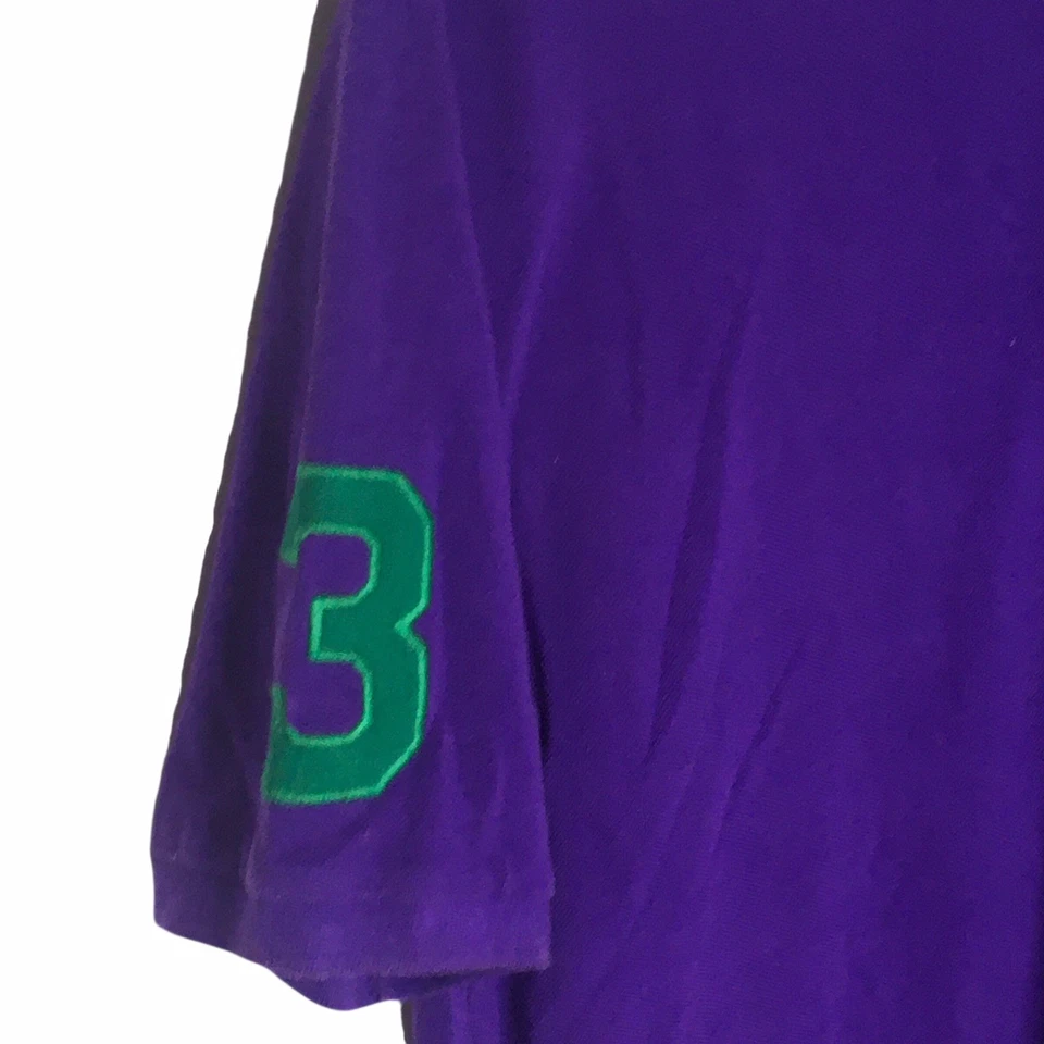 Camisa Polo Ralph Lauren Niño XL 18/20 Púrpura Calce Clásico Big Pony Número 3 Rugby Foto 4 de 4