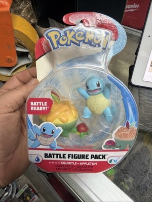 2021 Pokemon ''Battle Figure Pack Squirtle + Appleton Figures! New, Jazwares