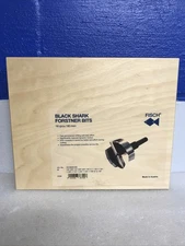 Fisch 16-Piece Imperial 90mm Black Shark Forstner Bit Set With Wooden Box New