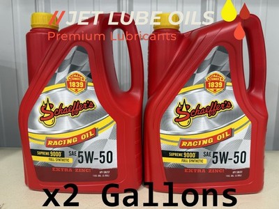 Schaeffer's 5w-50 9001 Supreme Full Synthetic Racing Oil Extra Zinc 2 Gallons