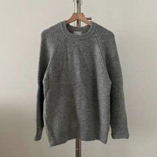 Button Seoul Wool Knit Sweater, 80 Wool, Size 64cm