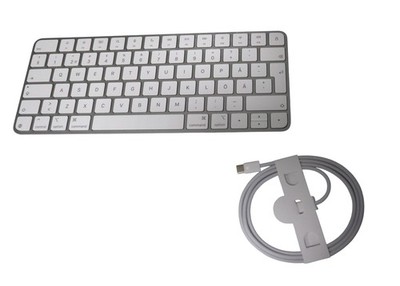 Apple Magic Keyboard Bluetooth USB-C QWERTY Finnisch Schwedisch Weiß Kabellos