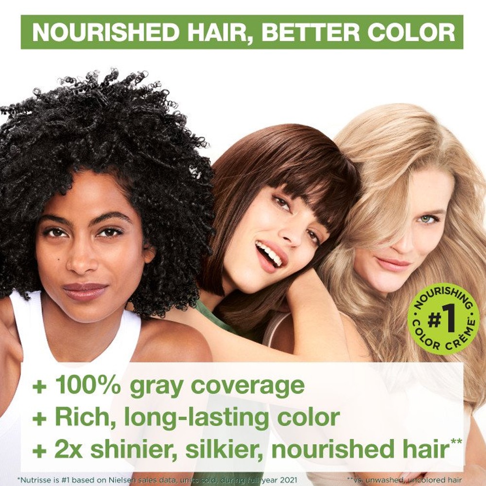 Garnier Nutrisse Nourishing Permanent Number 11 Color Blackest Black Pack 3