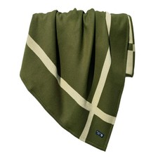 90 Wool Throw Blanket 75"x55" Olive Green