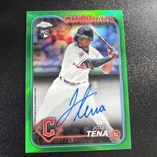 2024 Topps Chrome Jose Tena Auto RC True Green  /99 Bookend