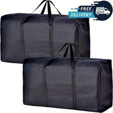 2 Pack Extra Large Moving Bags Storage Totes with Zippers Carry Handles