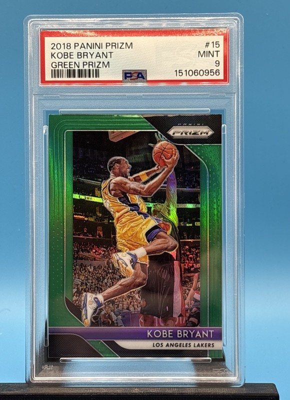 2018-19 Panini Prizm Kobe Bryant #15 Green PSA 9