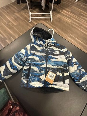 The North Face Boys Reversible Mt Chimbo Full Zip Hooded Jacket, XS, Optic Blue 