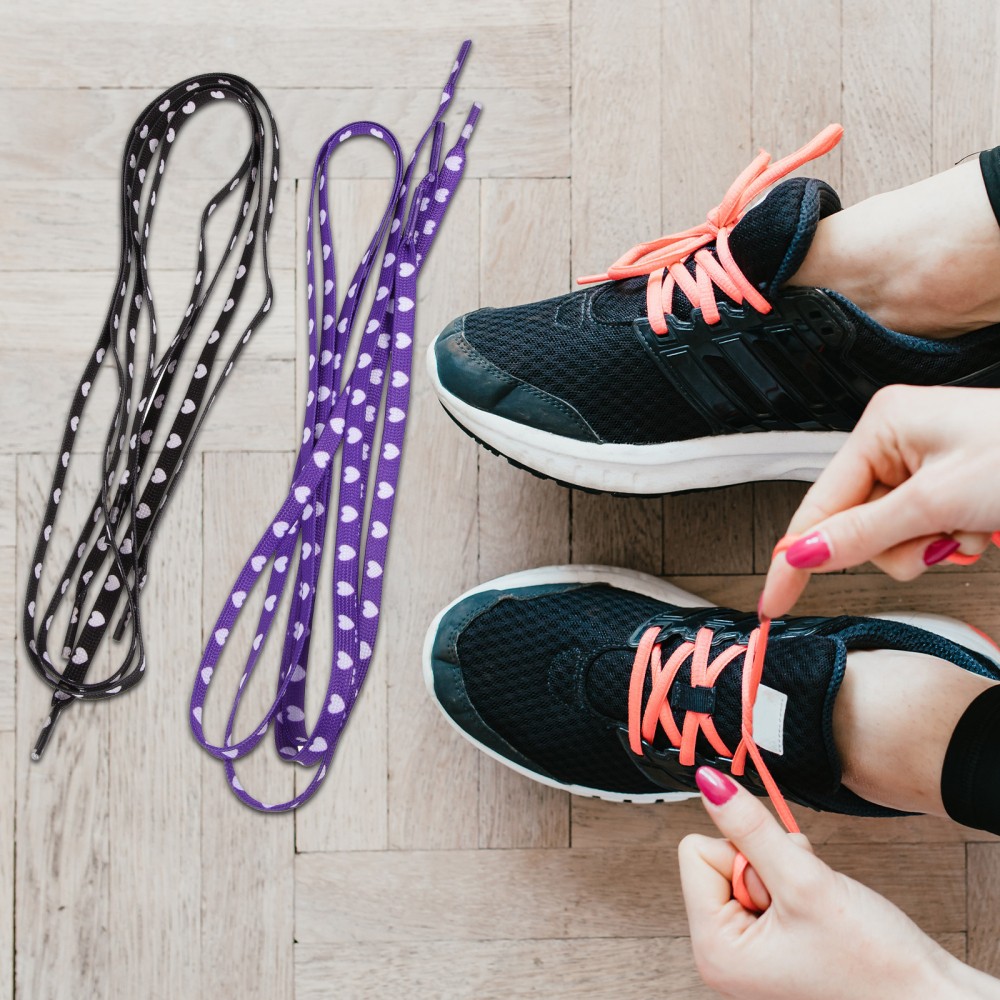 APL 2 Paia Scarpe Love Canvas e Lacci Uomo Donna Cuore Lacci Scarpe Divertenti