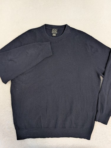Jos A Bank Traveler's Collection Men's Navy Blu 100 Cashmere LS V-Neck Sweater L - Picture 2 of 8