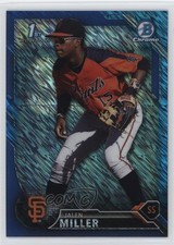 2016 Bowman Chrome Prospects Blue Shimmer Refractor Jalen Miller #BCP206 n1u