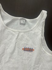 VTG 1992 Op Ocean Pacific White Tank Top Graphic Vest Single Stitch Womens L