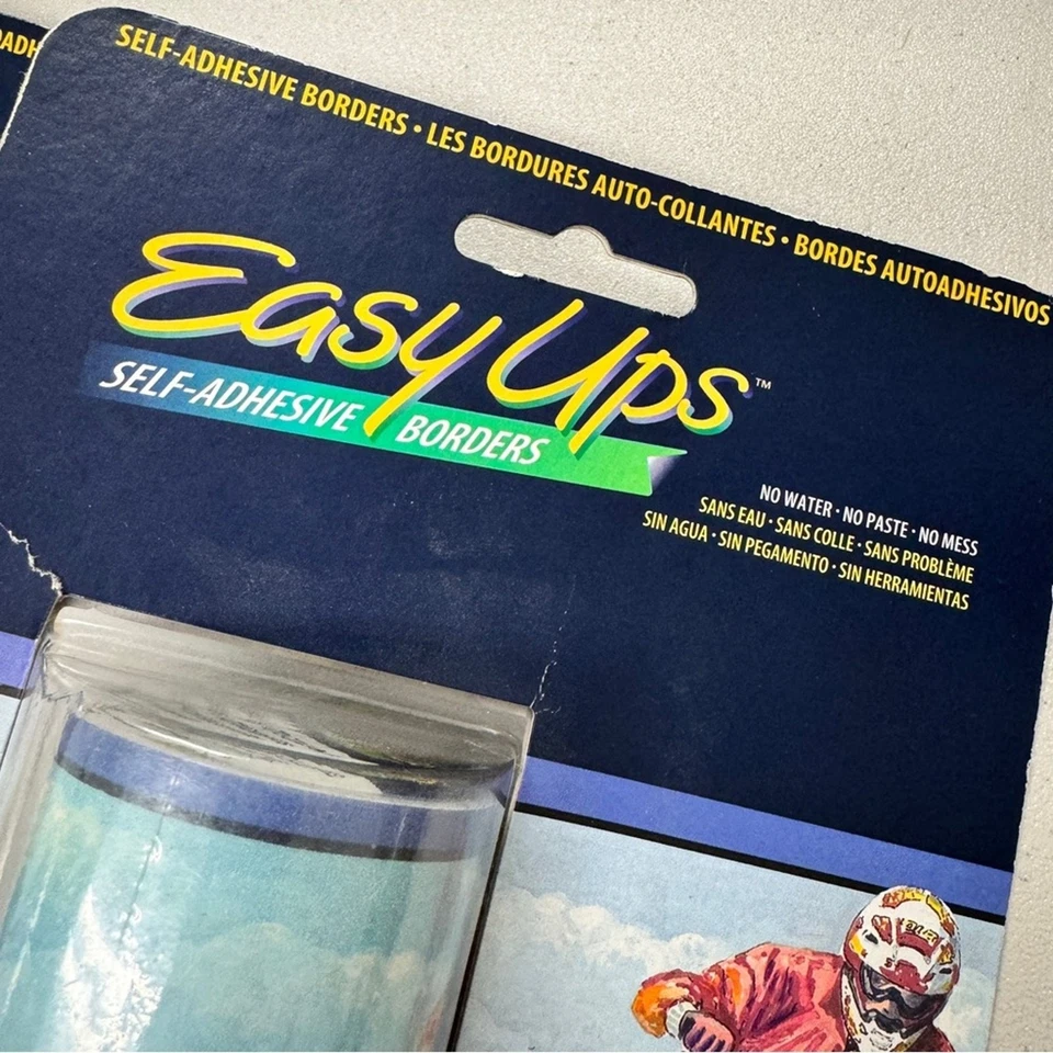 Juego de bordes de papel tapiz vintage Motor Cross Easy Ups decoración de dos habitaciones hombre cueva Foto 3 de 4