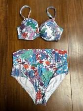 NEXT 34D UK14 multicolour floral bikini two-piece swimsuit Beachwear Pool