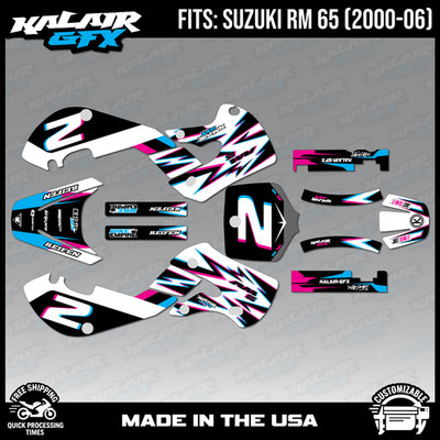 Graphics Kit for Suzuki RM65 RM 65 (2000-2006) Vizion Series - Magenta