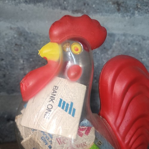 vintage 10" plastic ROOSTER filled with vintage matchbooks packs of matches - Picture 5 of 8