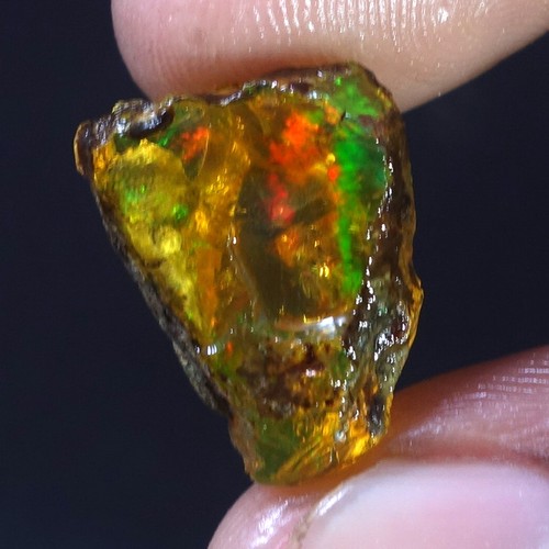 11.30 Cts 100% Natural Welo Fire Ethiopian Oil Opal Rough Cab Gems Ring Nacklace
