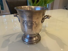 VINTAGE PEWTER SILVER PLATED WINE CHAMPAGN COOLER
