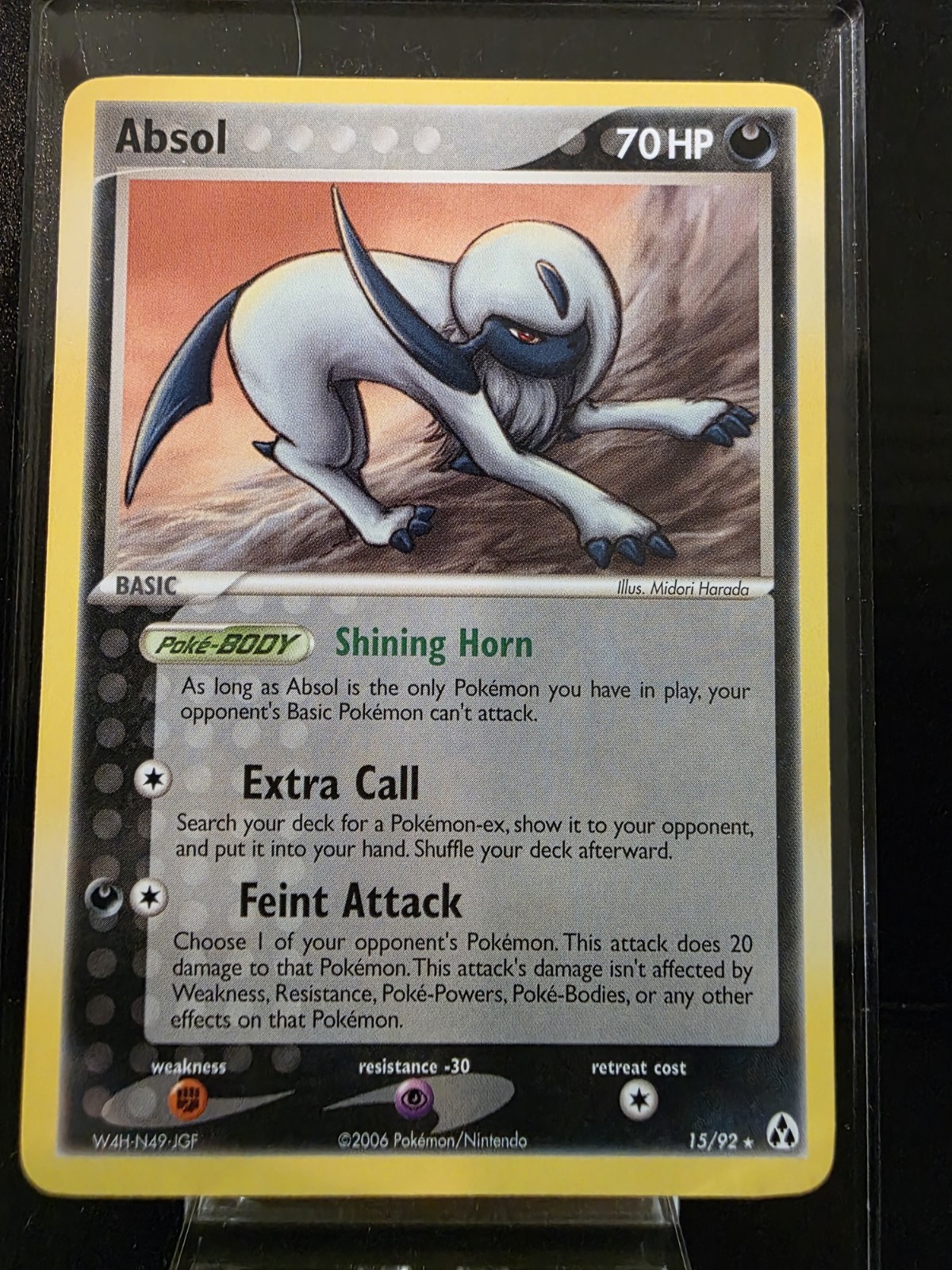 Pokemon TCG Absol 15/92 Legend Maker Regular NM