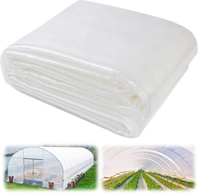 12X25 FT Greenhouse Plastic, 6 Mil UV Resistant Plastic Sheeting, Clear Tarps He